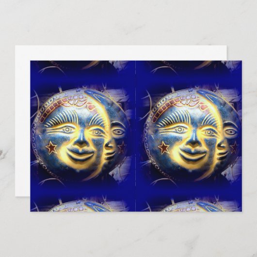 Invitation face du soleil/ face de la lune (Devant / Derrière)