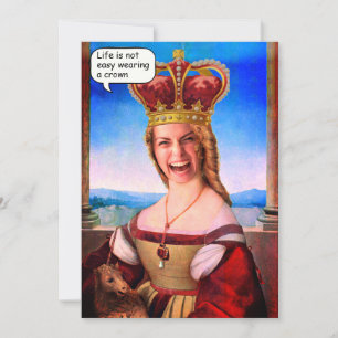 Invitation Face personnalisée dans la reine de trou avec cour