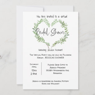 Invitation Facebook du Wedding shower de mariage v