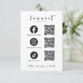 Invitation Facebook Instagram Tiktok QR Code tendance Blanc (Debout devant)