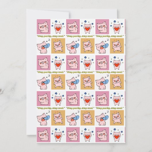 Invitation faces de devis de porc (Dos)