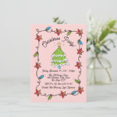 Invitation Fâcheuse Main dessinée Fête des lumières des arbre (Debout devant)