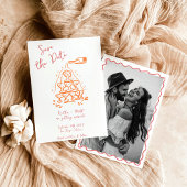 Invitation Fâcheuse tour de champagne tirée à la main Sauvez 