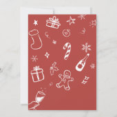 Invitation Fâcheux Jingle tiré à la main et fête de Noël Ming (Dos)