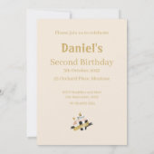 Invitation Facile personnaliser 2e anniversaire Pierre le lap (Dos)