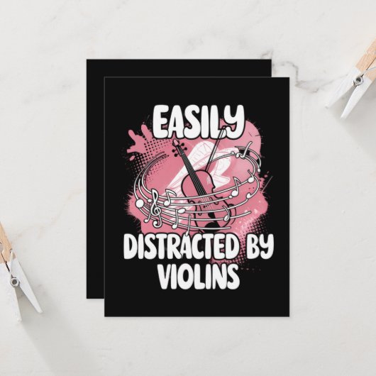 Invitation Facilement Distrait Par Les Violons (Devant/Arrière en situation)
