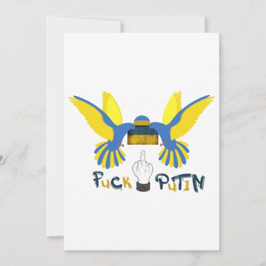 Invitation Fack poutine, Soutenez l'Ukraine classique (Dos)