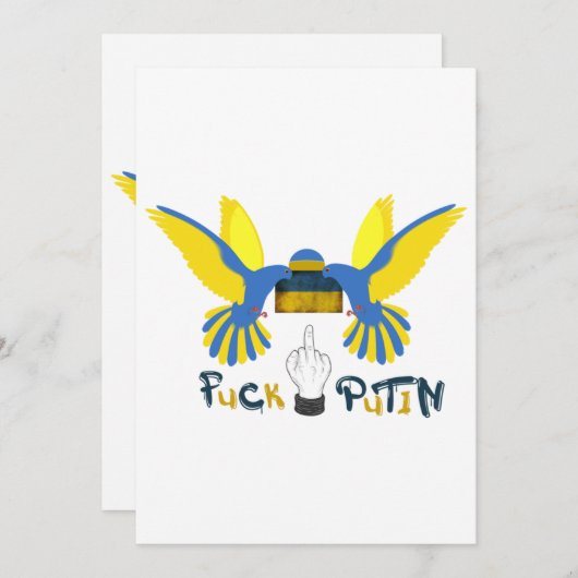 Invitation Fack poutine, Soutenez l'Ukraine classique (Devant / Derrière)