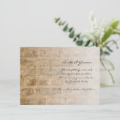 Invitation Fade mariage en briques chic industrielles Enregis (Debout devant)