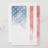 Invitation Faded Grunge American Flag Minimalist Wedding (Dos)