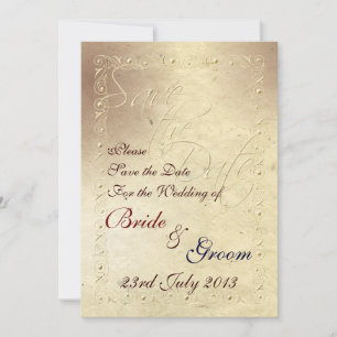 Invitation Faded Ivory Embossed Effect Wedding Enregistrer la