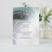 Invitation Faire à la Sauge Verte Lilas Agate Détails Invitat (Debout devant)