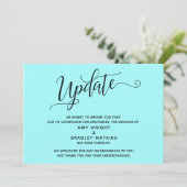 Invitation Faire annonce d'annulation de mariage couleur bleu (Debout devant)