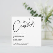 Invitation Faire Annonce d'annulation de mariage élégante et (Debout devant)
