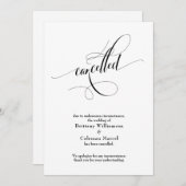 Invitation Faire annonce d'annulation de mariage en écriture  (Devant / Derrière)