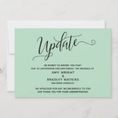 Invitation Faire annonce d'annulation de mariage Menthe glacé (Devant)