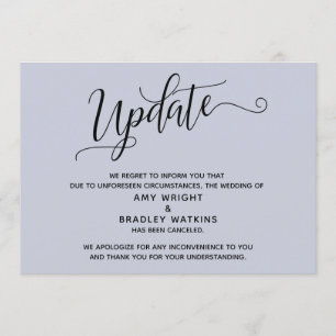 Invitation Faire annonce d'annulation de mariage poussiéreux 