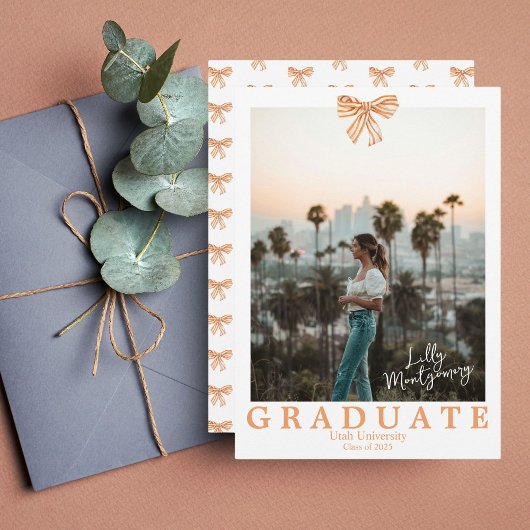 Invitation Faire annonce de graduation avec photo de coquette