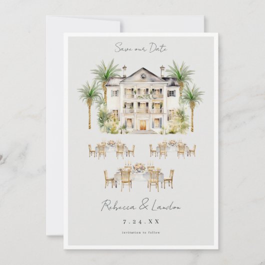 Invitation Faire annonce de mariage à date fixe  (Devant)