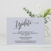 Invitation Faire Annonce de mariage annulé Bleu poussiéreux é (Debout devant)