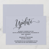 Invitation Faire Annonce de mariage annulé Bleu poussiéreux é (Devant / Derrière)