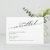 Invitation Faire annonce de mariage annulé simple et élégant (Debout devant)