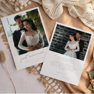 Invitation Faire Annonce de Mariage avec Photo Sépia Vintage