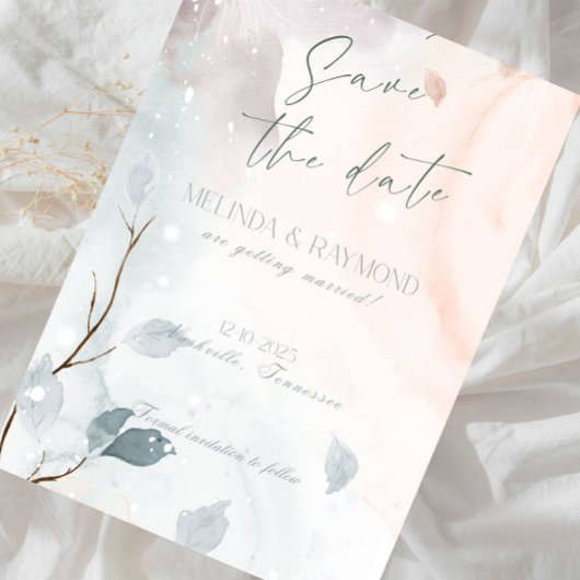 Invitation Faire annonce de mariage d'hiver