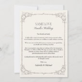 Invitation Faire annonce de mariage en or Apologie de déclass (Devant)