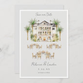 Invitation Faire annonce de mariage pour Sauver la date  (Devant / Derrière)