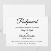 Invitation Faire Annonce de Mariage Reporté Simple et Élégant (Devant / Derrière)
