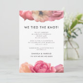 Invitation Faire annonce de mariage rose vintage élégante (Debout devant)