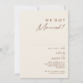 Invitation Faire Annonce de Mariage Simple Désert Blanc Éléga (Devant)