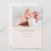 Invitation Faire annonce de naissance ovale classique avec ph (Dos)