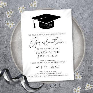 Invitation Faire Annonce de Remise de Diplôme Moderne et Élég