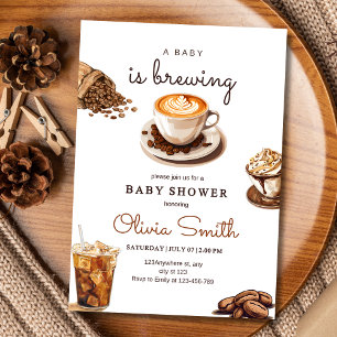 Invitation Faire Babillage Baby Shower, Baby Shower Café
