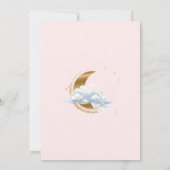 Invitation Faire Baby Shower Rose Céleste Script (Dos)
