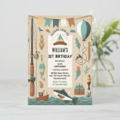 Invitation faire bateau mignon garçon Poisson principalement (Debout devant)