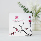 Invitation Faire bon accueil mariage de bonheur de Sakura de (Debout devant)