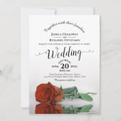 Invitation Faire calligraphie rose orange rouille QR Code Mar (Devant)