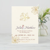 Invitation Faire Carton d'Invitation de Mariage avec Collage (Debout devant)