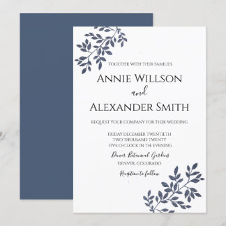 Invitation Faire Carton d'Invitation de Mariage Botanique Ble