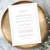 Invitation Faire Carton d'Invitation de Mariage Rose Gold ave