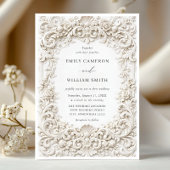 Invitation Faire Classique Cadre Baroque Mariage