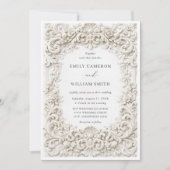 Invitation Faire Classique Cadre Baroque Mariage (Devant)