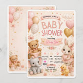 Invitation Faire Conception de l'Arrière d'Invitation de Baby (Devant / Derrière)