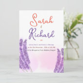 Invitation Faire Conception Florale de Lavande pour Mariage (Debout devant)