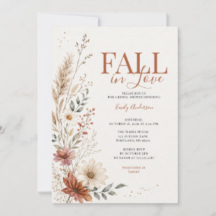 Invitation Faire Connaissance Mariage FloralAutomne Terracott