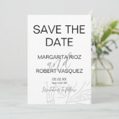 Invitation Faire couple scénario enregistrer la date (Debout devant)