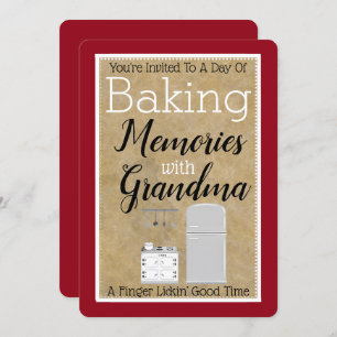 Invitation Faire cuire des souvenirs avec l'invitation de gra